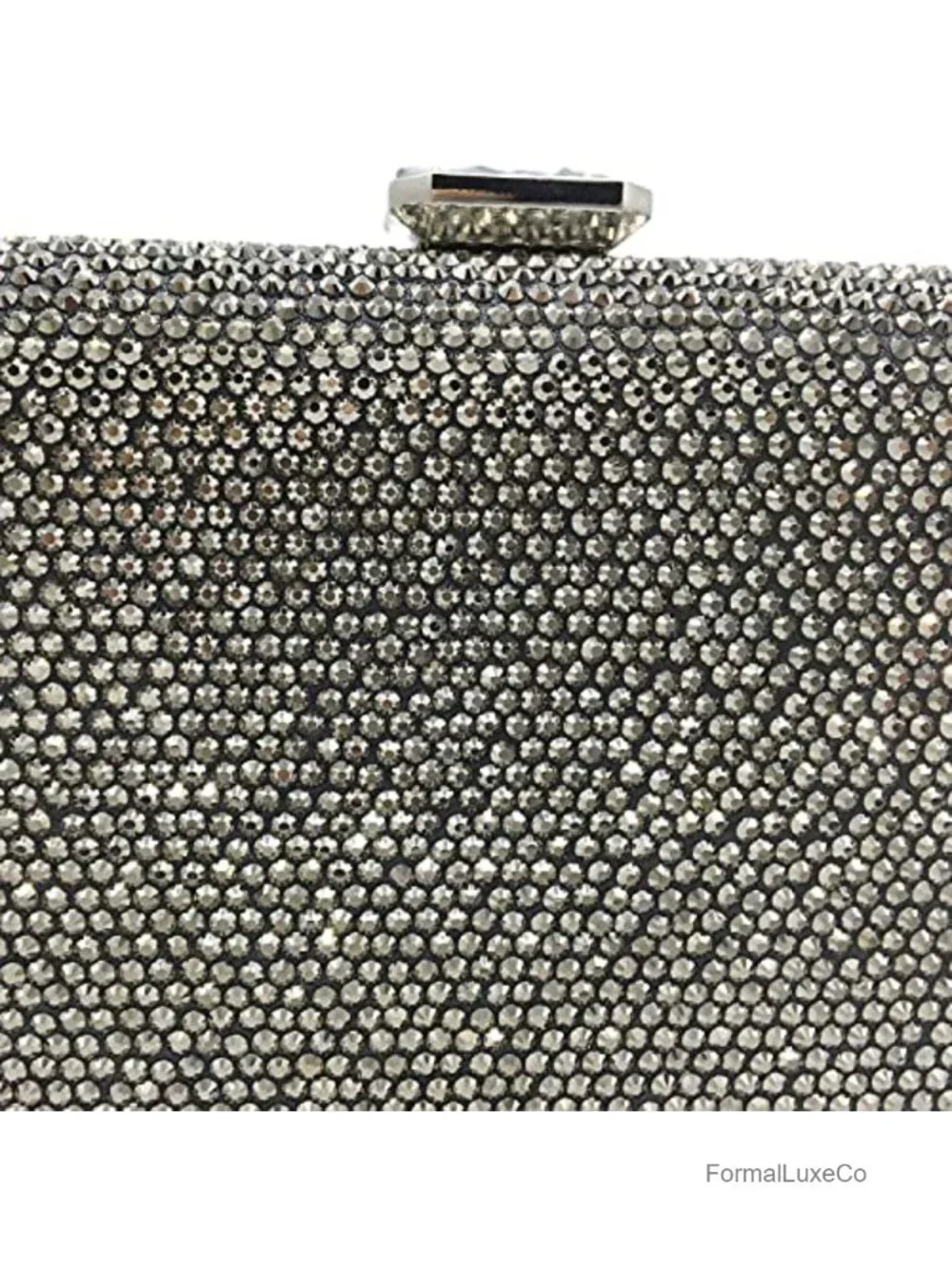 Crystal Evening Clutch with Detachable Chain Straps for Formal Events